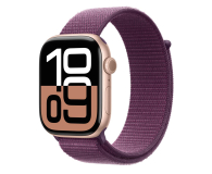 APPLE Watch 10 GPS 42mm koperta z aluminium (różowe złoto) + opaska sportowa (dojrzała śliwka) - 1278123 - zdjęcie 1